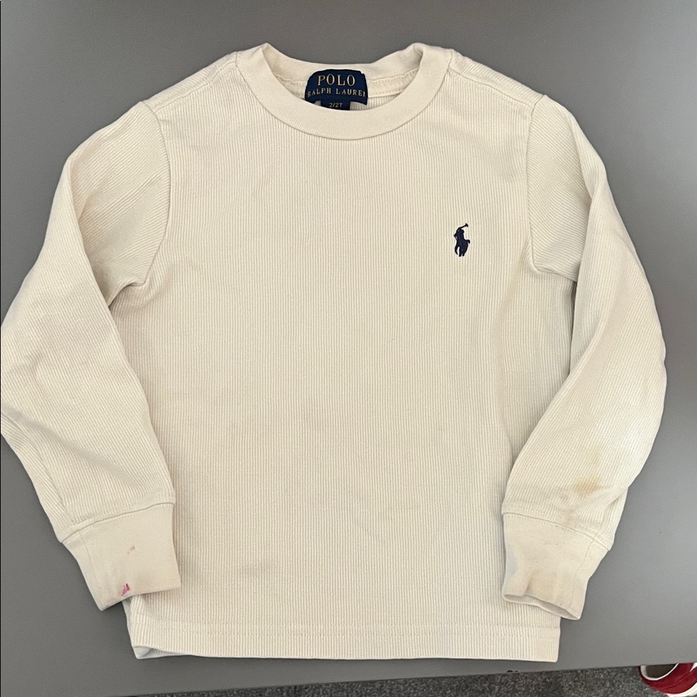 Polo by Ralph Lauren Ivory Ribbed Shirt